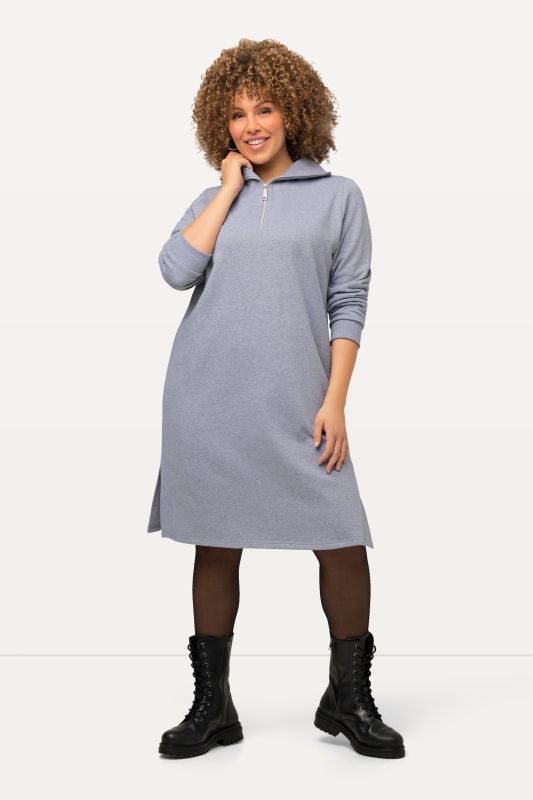 Long Sleeve Troyer Collar Dress