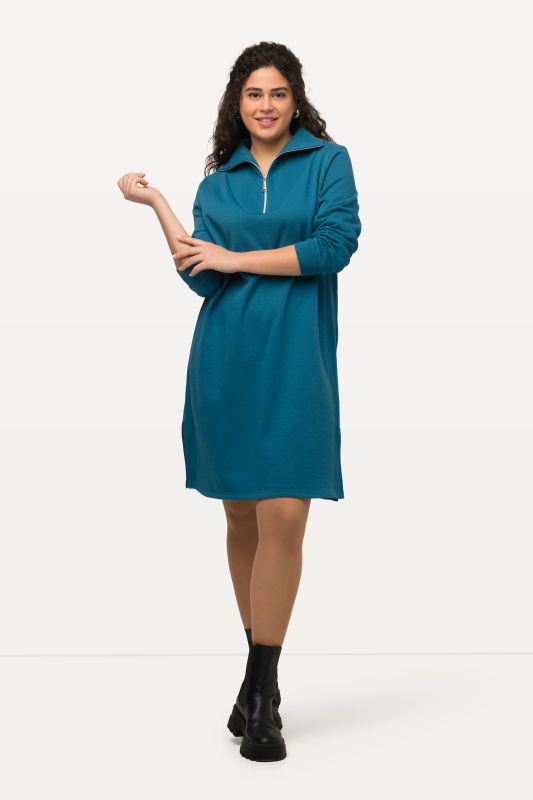 Long Sleeve Troyer Collar Dress