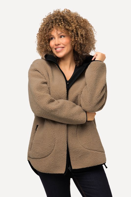 Long Sleeve Hooded Teddy Jacket