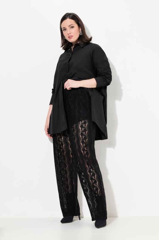 Sheer Striped Lace Pants