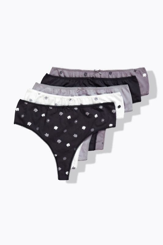 5 Pack of Thongs- Millefleur