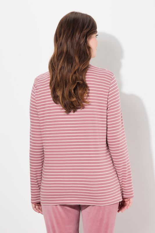 Eco Cotton Stripe Rib Knit Slim Fit Turtleneck