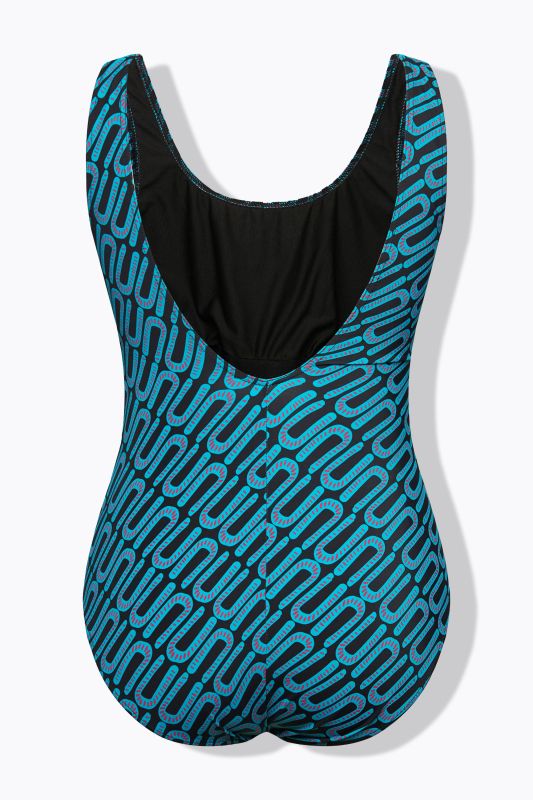 Geometric Print One Piece Swimsuit