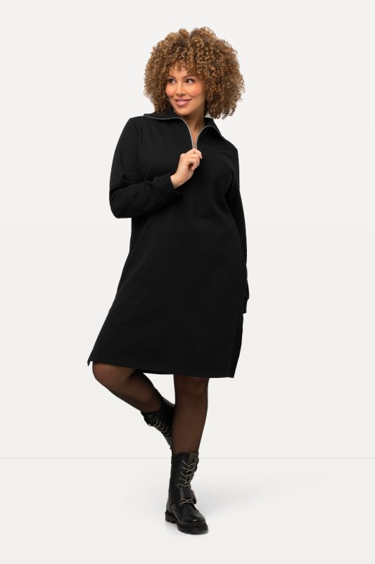 Long Sleeve Troyer Collar Dress