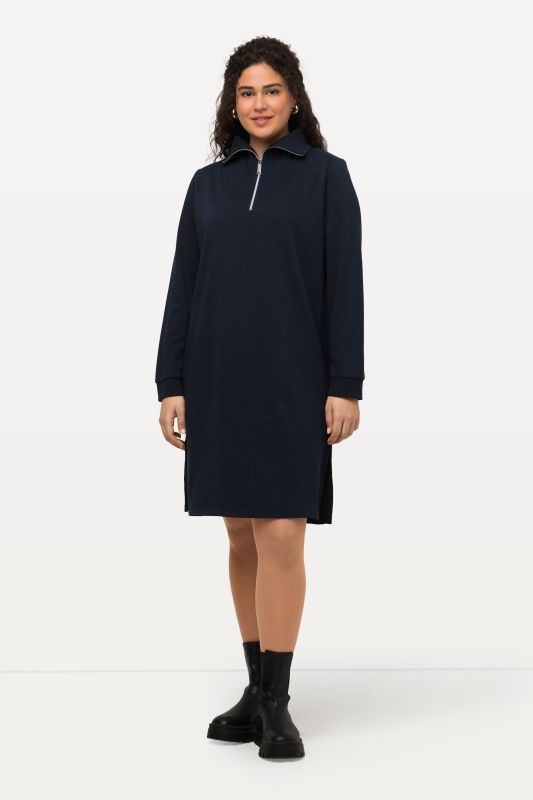 Long Sleeve Troyer Collar Dress