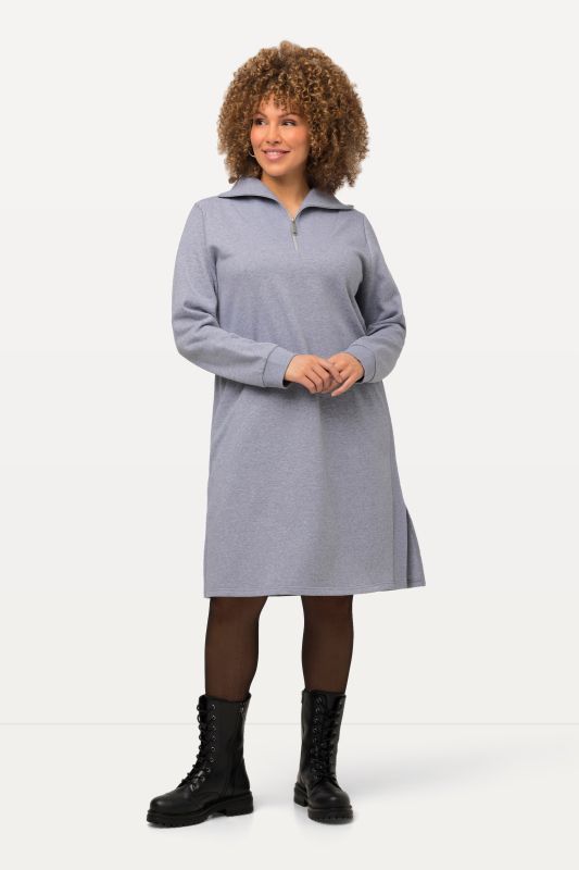 Long Sleeve Troyer Collar Dress