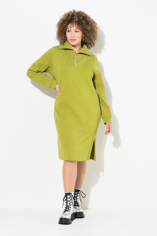 Long Sleeve Troyer Collar Dress