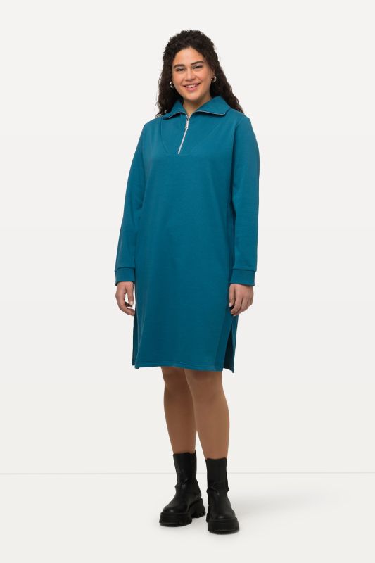 Long Sleeve Troyer Collar Dress