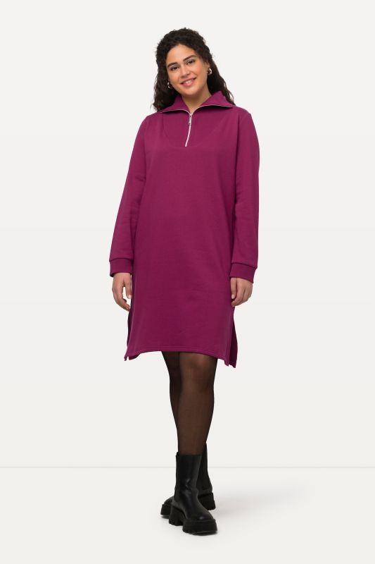 Long Sleeve Troyer Collar Dress