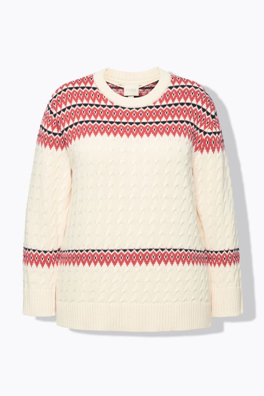 Eco Cotton Long Sleeve Fair Isle Sweater