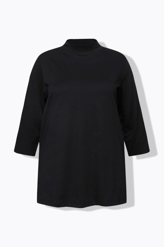 Pima Cotton 3/4 Sleeve Mock Turtleneck