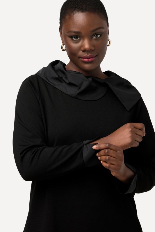 Taffeta Collared Sweatshirt