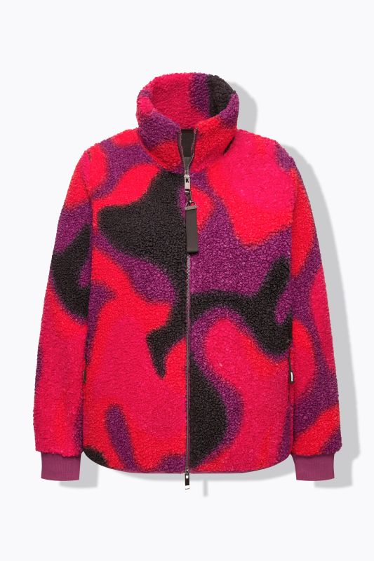 Abstract Print Zip Fleece