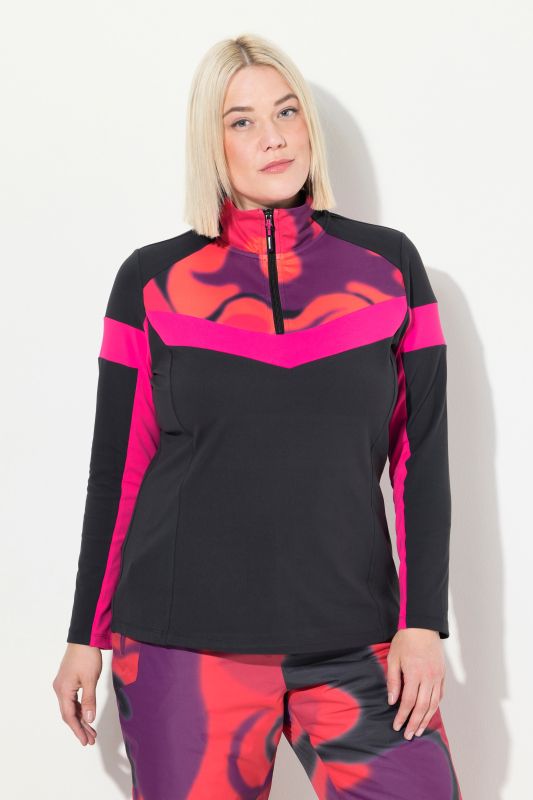 Colorblock Function Thermal Zip Top