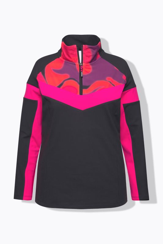 Colorblock Function Thermal Zip Top