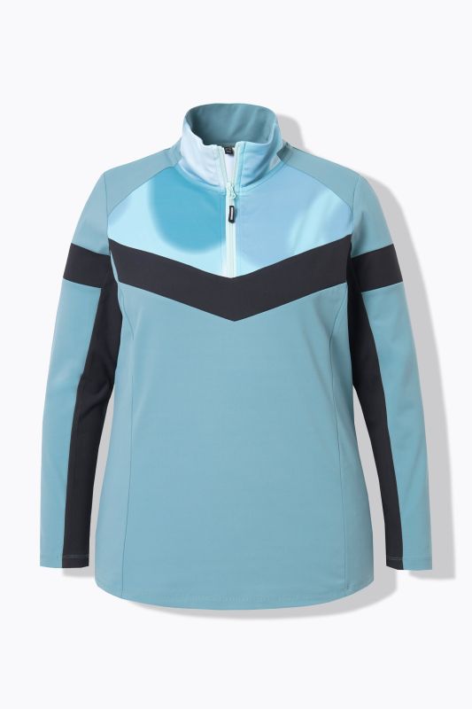 Colorblock Function Thermal Zip Top