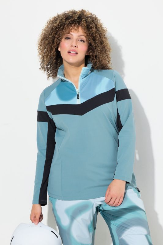 Colorblock Function Thermal Zip Top