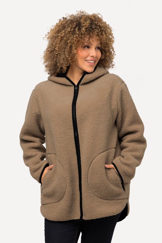 Long Sleeve Hooded Teddy Jacket