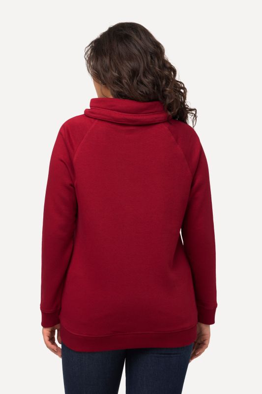 Long Sleeve Stand-up Collar Snowflake Sweatshirt