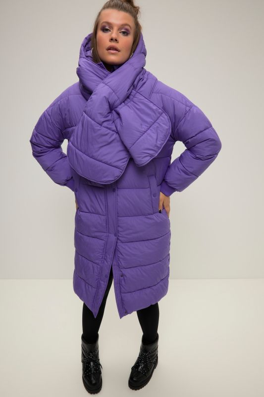 Quilted Coat with Matching Scarf