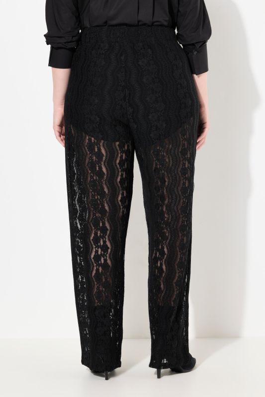 Sheer Striped Lace Pants