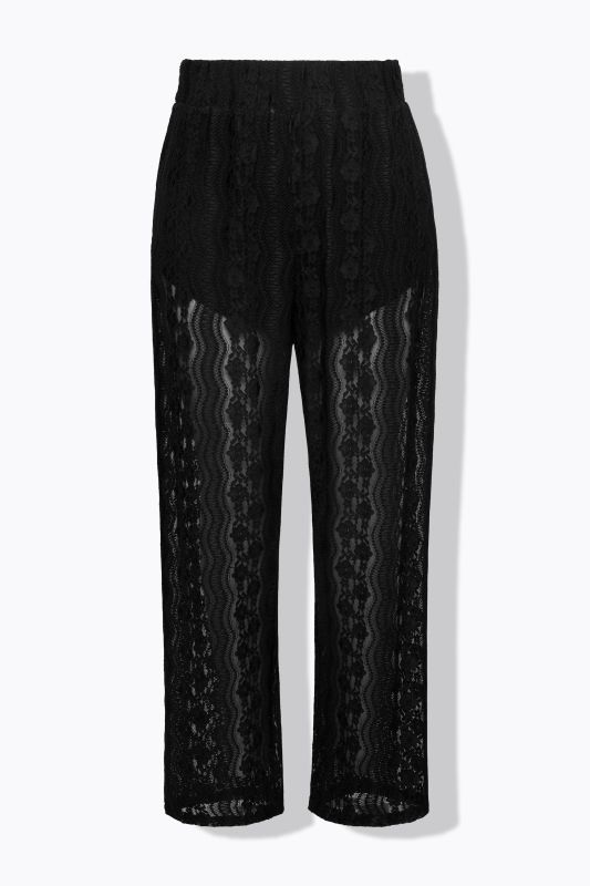 Sheer Striped Lace Pants