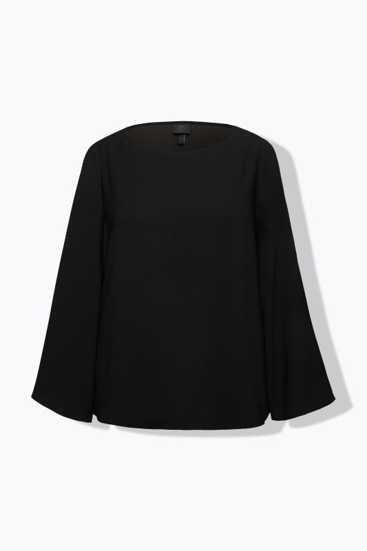 Boat Neck Cape Blouse