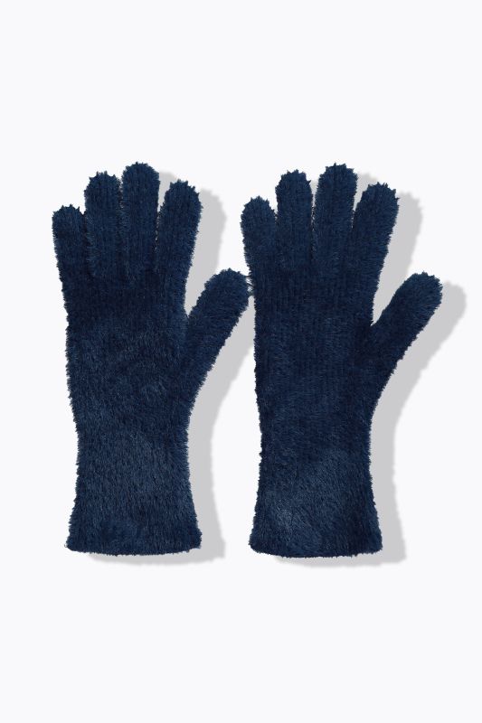 Fluffy Ribbed Knit Gloves