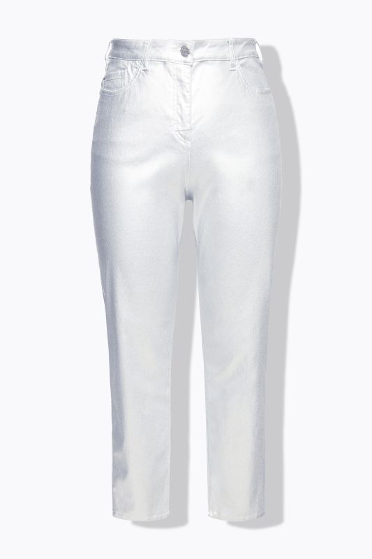 Metallic Stretch Fit Mom Jeans