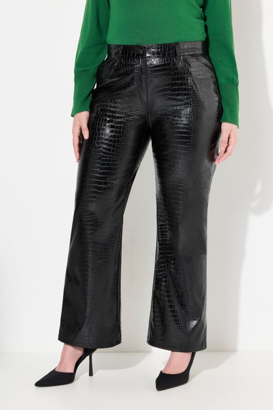 Faux Crocodile Leather Pants