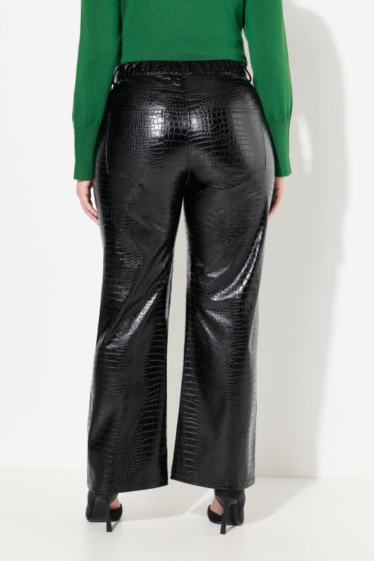 Faux Crocodile Leather Pants