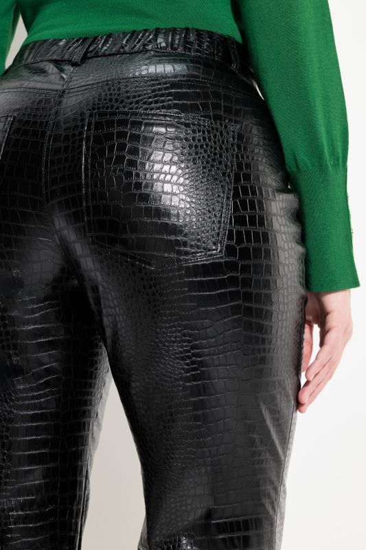 Faux Crocodile Leather Pants