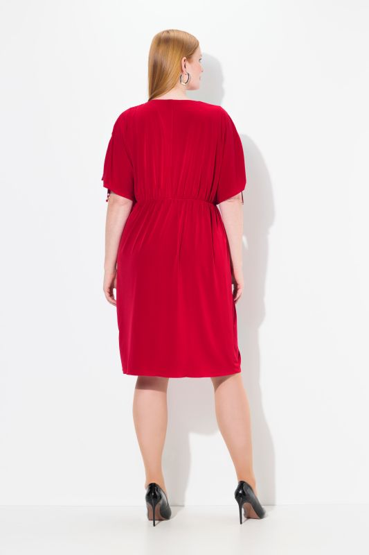 Gathered Sleeve Midi Dress