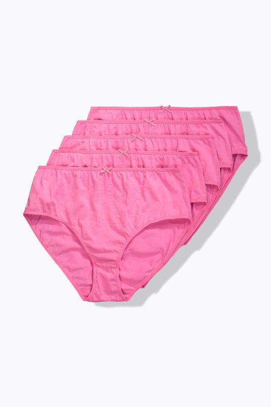 5 Pack of Stretch Cotton Panties - Solid