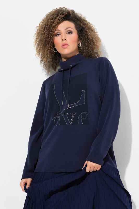 Love Rhinestone Graphic Sweatshirt