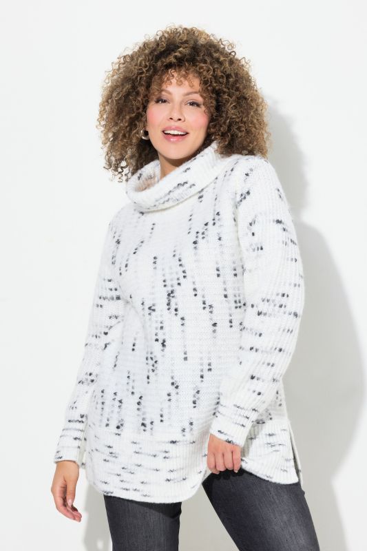 Space Yarn Oversized Turtleneck Sweater