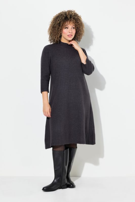 Knit Turtleneck A-Line Dress