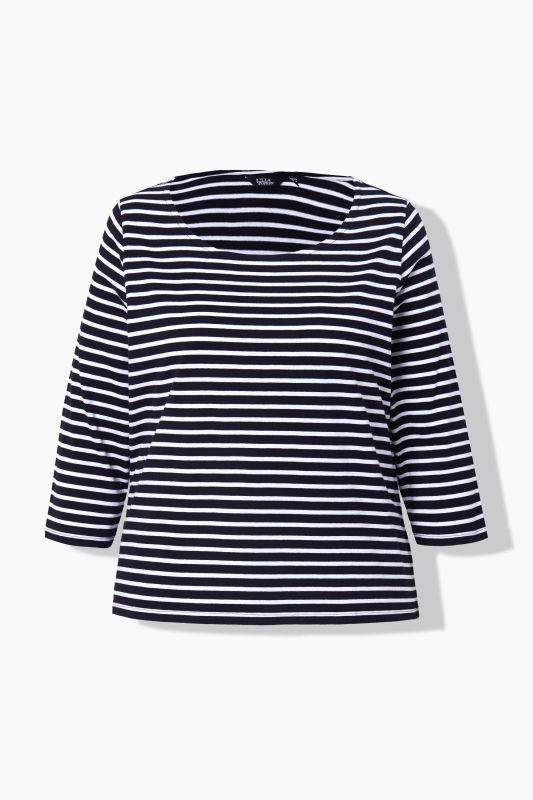 Striped 3/4 Sleeve Tee