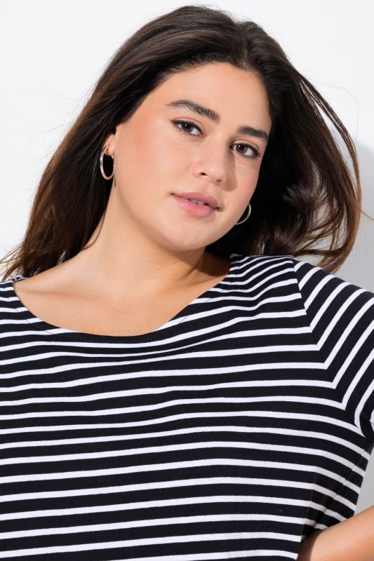 Striped 3/4 Sleeve Tee