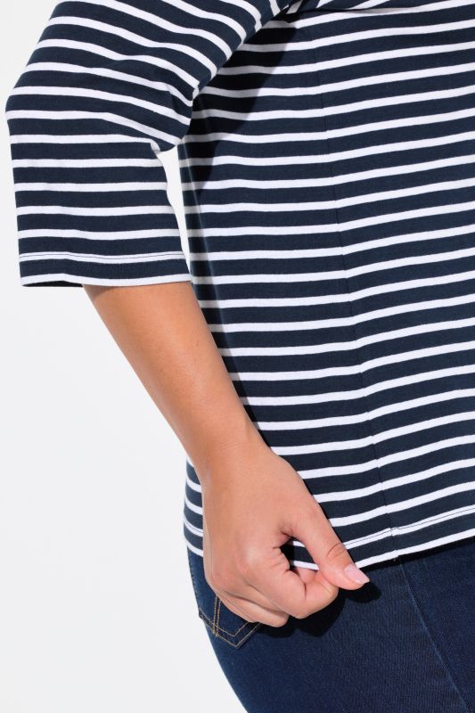 Striped 3/4 Sleeve Tee