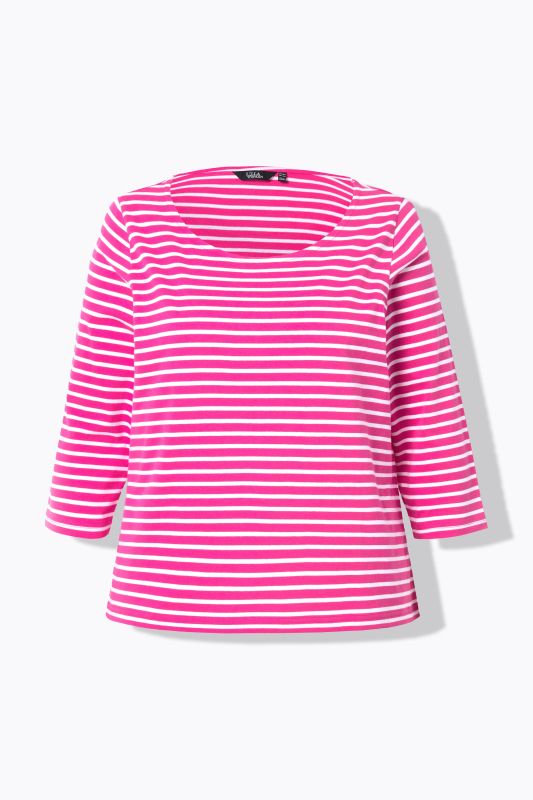 Striped 3/4 Sleeve Tee