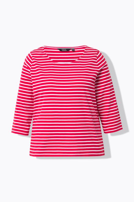 Striped 3/4 Sleeve Tee