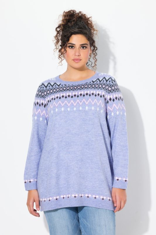 Norwegian Style Pastel Tone Long Sleeve Sweater