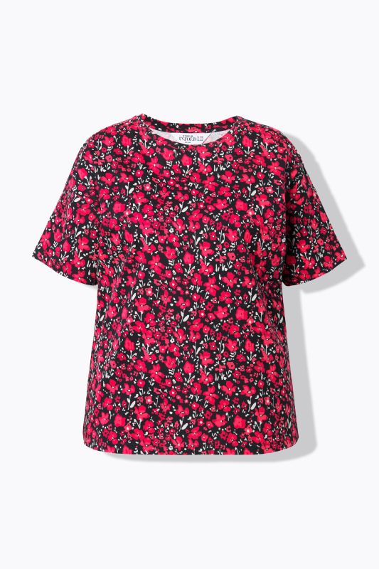 T-shirt, oversized, flower print, half sleeves