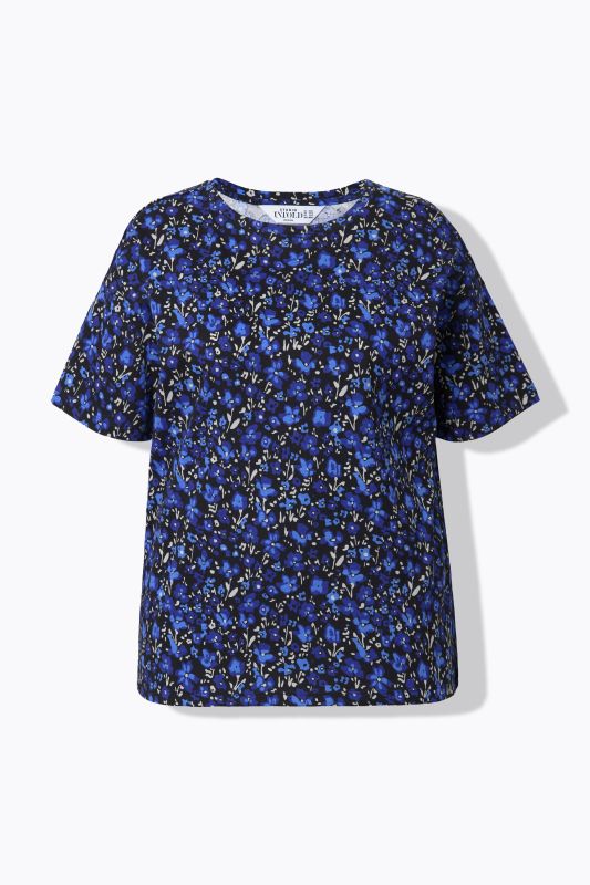 T-shirt, oversized, flower print, half sleeves