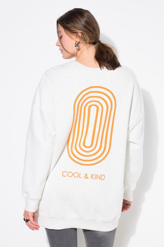 Sweatshirt, oversized shape, back bow print