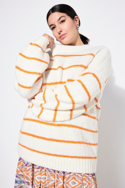 Sweater, oversized, striped