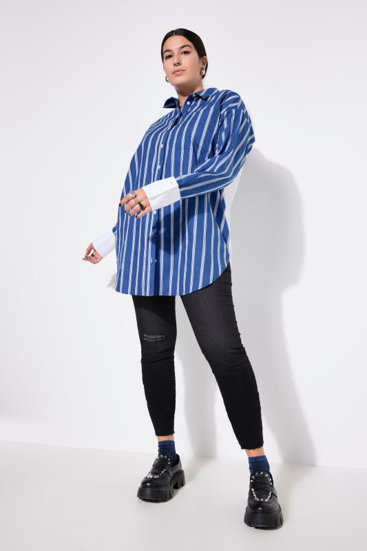 shirt, oversized, stripes, long sleeve