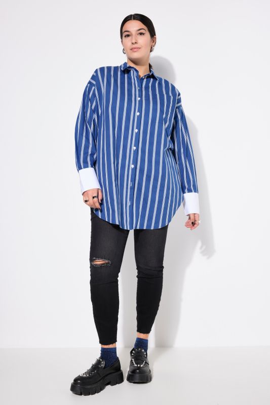 shirt, oversized, stripes, long sleeve