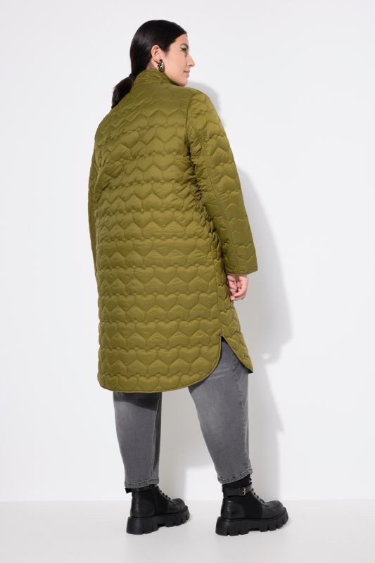 Quilted coat, loose shape, HEART quilted